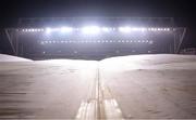 11 January 2025; Frost covers are seen on the pitch before the Investec Champions Cup Pool 1 match between Leicester Tigers and Ulster at Mattioli Woods Welford Road in Leicester, England. Photo by Harry Murphy/Sportsfile