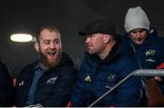 11 January 2025; Munster players Peter O'Mahony, right, and Jeremy Loughman look on during the Investec Champions Cup Pool 3 match between Munster and Saracens at Thomond Park in Limerick. Photo by David Fitzgerald/Sportsfile