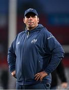 11 January 2025; Munster defence coach Denis Leamy before the Investec Champions Cup Pool 3 match between Munster and Saracens at Thomond Park in Limerick. Photo by Seb Daly/Sportsfile