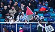 11 January 2025; Spectators from Palestine during the AIB GAA Football All-Ireland Senior Club Championship semi-final match between Dr Crokes and Errigal Ciarán at Cedral St Conleth's Park in Newbridge, Kildare. Photo by Piaras Ó Mídheach/Sportsfile