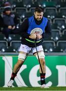 11 January 2025; Alan O’Connor of Ulster in the warm-Ulster players before the Investec Champions Cup Pool 1 match between Leicester Tigers and Ulster at Mattioli Woods Welford Road in Leicester, England. Photo by Harry Murphy/Sportsfile