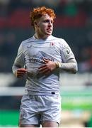 11 January 2025; Rory Telfer of Ulster during the Investec Champions Cup Pool 1 match between Leicester Tigers and Ulster at Mattioli Woods Welford Road in Leicester, England. Photo by Harry Murphy/Sportsfile