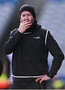 12 January 2025; Russell Rovers coach Donal Óg Cusack during the AIB GAA Hurling All-Ireland Junior Club Championship final match between St Lachtain's of Kilkenny and Russell Rovers of Cork at Croke Park in Dublin. Photo by Piaras Ó Mídheach/Sportsfile