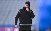 12 January 2025; Russell Rovers coach Donal Óg Cusack during the AIB GAA Hurling All-Ireland Junior Club Championship final match between St Lachtain's of Kilkenny and Russell Rovers of Cork at Croke Park in Dublin. Photo by Piaras Ó Mídheach/Sportsfile