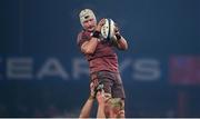 11 January 2025; Fineen Wycherley of Munster during the Investec Champions Cup Pool 3 match between Munster and Saracens at Thomond Park in Limerick. Photo by David Fitzgerald/Sportsfile