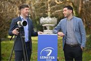16 January 2025; Leinster Rugby and WiiStream have this morning announced a new partnership that sees the Cork-based company become the new streaming partner of Leinster. The new partnership begins next week with Round 1 of the Bank of Ireland Leinster Rugby Schools Senior Cup between St Gerard’s and St Michael’s in Energia Park, and will include a further six first round games as well as other games and finals across the domestic calendar in the weeks and months ahead. All games will be available on a new platform called, Leinster Rugby Plus, with games starting from €10. In attendance at the launch were WiiStream Co-Founders, Chief Executive Officer Patrick Magee, left, and Chief Operating Officer Fionn Herlihy, with the Leinster Schools Senior Challenge Cup at UCD in Dublin. Photo by Sam Barnes/Sportsfile