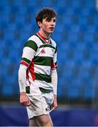 7 January 2025; Gavin O'Dowd of St Columba’s College during the Bank of Ireland Leinster Rugby Boys Schools Vinnie Murray Cup 1st Round match between St Columba’s College and Wilson’s Hospital School at Energia Park in Dublin. Photo by Ben McShane/Sportsfile