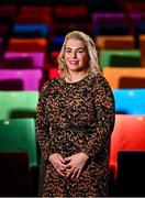 16 January 2025; Ursula Jacob stands for a portrait during the launch of TG4's award-winning Laochra Gael series at the Light House Cinema in Dublin. The Gaelic sport biography series returns with eight new GAA legends profiled for Season 23. Photo by Seb Daly/Sportsfile