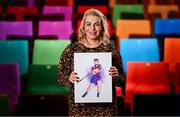 16 January 2025; Ursula Jacob sits for a portrait during the launch of TG4's award-winning Laochra Gael series at the Light House Cinema in Dublin. The Gaelic sport biography series returns with eight new GAA legends profiled for Season 23. Photo by Seb Daly/Sportsfile