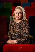 16 January 2025; Ursula Jacob sits for a portrait during the launch of TG4's award-winning Laochra Gael series at the Light House Cinema in Dublin. The Gaelic sport biography series returns with eight new GAA legends profiled for Season 23. Photo by Seb Daly/Sportsfile
