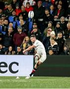 17 January 2025; John Cooney of Ulster kicks a conversion during the Investec Champions Cup Pool 1 match between Ulster and Exeter Chiefs at the Kingspan Stadium in Belfast. Northern Ireland. Photo by John Dickson/Sportsfile
