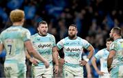 18 January 2025; Ross Molony and Joe Cokanasiga of Bath after conceding a sixth try during the Investec Champions Cup Pool 2 match between Leinster and Bath at the Aviva Stadium in Dublin. Photo by Sam Barnes/Sportsfile