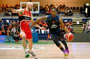 18 January 2025; Patrick Robinson of UCC Demons in action against Paul Dick of Killester during the Basketball Ireland Men's Pat Duffy National Cup final match between Killester and UCC Demons at the National Basketball Arena in Tallaght, Dublin. Photo by Shauna Clinton/Sportsfile