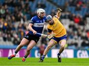 19 January 2025; Ciarán Stacey of Na Fianna in action against Eoghan Murphy of Sarsfields during the AIB GAA Hurling All-Ireland Senior Club Championship final match between Na Fianna and Sarsfields at Croke Park in Dublin. Photo by Daire Brennan/Sportsfile
