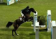 24 August 2004; Ireland's Cian O'Connor on Waterford Crystal, in action during the third round of the Individual Qualifying and the final round of the Team Jumping Final. Markopoulo Olympic Equestrian Centre. Games of the XXVIII Olympiad, Athens Summer Olympics Games 2004, Athens, Greece. Picture credit; Brendan Moran / SPORTSFILE