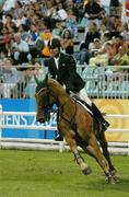 24 August 2004; Ireland's Kevin Babbington, on Carling King, in action during the third round of the Individual Qualifying and the final round of the Team Jumping Final. Markopoulo Olympic Equestrian Centre. Games of the XXVIII Olympiad, Athens Summer Olympics Games 2004, Athens, Greece. Picture credit; Brendan Moran / SPORTSFILE