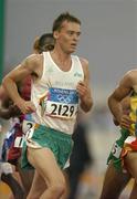 25 August 2004; Ireland's Alastair Cragg (2129) in action during his heat of the Men's 5000m. Olympic Stadium. Games of the XXVIII Olympiad, Athens Summer Olympics Games 2004, Athens, Greece. Picture credit; Brendan Moran / SPORTSFILE