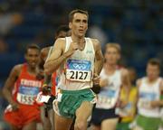 25 August 2004; Ireland's Mark Carroll (2127) leads the field during his heat of the Men's 5000m. Olympic Stadium. Games of the XXVIII Olympiad, Athens Summer Olympics Games 2004, Athens, Greece. Picture credit; Brendan Moran / SPORTSFILE