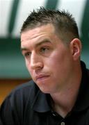 1 September 2004; Jonathan Magee, Dublin Footballer, at a press conference to promote his boxing match with International snooker player Quenten Hann, which will take place in the  National Stadium on 25th September. Jurys Inn, Dublin Docklands, Dublin. Picture credit; Brian Lawless / SPORTSFILE