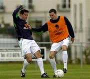2 September 2004; Republic of Ireland's John O'Shea in action against Alan Lee during squad training. Malahide FC, Malahide, Co. Dublin. Picture credit; Matt Browne / SPORTSFILE