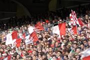 29 August 2004; Derry fans fly their flags during the game. Bank of Ireland Senior Football Championship Semi-Final, Derry v Kerry, Croke Park, Dublin. Picture credit; Brian Lawless / SPORTSFILE