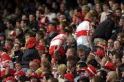 29 August 2004; Derry fans leave the ground towards the end of the match. Bank of Ireland Senior Football Championship Semi-Final, Derry v Kerry, Croke Park, Dublin. Picture credit; Brian Lawless / SPORTSFILE
