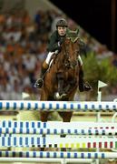 27 August 2004; Ireland's Cian O'Connor on Waterford Crystal in action during the 2nd and final round of the Individual Jumping Competition. Markopoulo Olympic Equestrian Centre. Games of the XXVIII Olympiad, Athens Summer Olympics Games 2004, Athens, Greece. Picture credit; Brendan Moran / SPORTSFILE