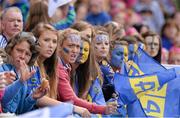 29 September 2013; Anxious Tipperary watch on during the concluding stages of the game. TG4 All-Ireland Ladies Football Interrmediate Championship Final, Cavan v Tipperary, Croke Park, Dublin. Picture credit: Ray McManus / SPORTSFILE