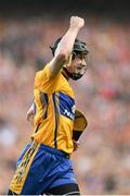 28 September 2013; Patrick Donnellan, Clare, celebrates a successful hook block during the second half. GAA Hurling All-Ireland Senior Championship Final Replay, Cork v Clare, Croke Park, Dublin. Picture credit: Stephen McCarthy / SPORTSFILE