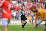 28 September 2013; Referee Sean McGuinness, from Holy Trinity NS, Donaghmede, Dublin. INTO/RESPECT Exhibition GoGames during the GAA Hurling All-Ireland Senior Championship Final Replay between Cork and Clare, Croke Park, Dublin. Picture credit: Stephen McCarthy / SPORTSFILE