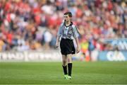 28 September 2013; Referee Sean McGuinness, from Holy Trinity NS, Donaghmede, Dublin. INTO/RESPECT Exhibition GoGames during the GAA Hurling All-Ireland Senior Championship Final Replay between Cork and Clare, Croke Park, Dublin. Picture credit: Stephen McCarthy / SPORTSFILE