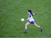 29 September 2013; Cathriona McConnell, Monaghan, kicks a last minute free which ultimately went wide. Had she scored the game would have ended in a draw. TG4 All-Ireland Ladies Football Senior Championship Final, Cork v Monaghan, Croke Park, Dublin. Picture credit: Ray McManus / SPORTSFILE