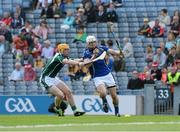 28 September 2013; Niall Healy, Leinster, in action against Lar Corbett, Munster, during a Super 11s Hurling Exhibition game. GAA Hurling All-Ireland Senior Championship Final Replay, Cork v Clare, Croke Park, Dublin. Picture credit: Ray McManus / SPORTSFILE