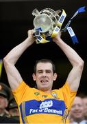 28 September 2013; Clare captain Patrick Donnellan lifts the Liam MacCarthy cup. GAA Hurling All-Ireland Senior Championship Final Replay, Cork v Clare, Croke Park, Dublin. Picture credit: Stephen McCarthy / SPORTSFILE