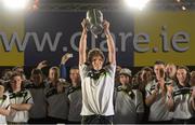 29 September 2013; Clare's Shane O'Donnell lifts the Liam MacCarthy cup during the homecoming celebrations of the All-Ireland Senior Hurling Champions. Tim Smythe Park, Ennis, Co. Clare. Picture credit: Diarmuid Greene / SPORTSFILE