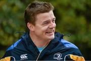 30 September 2013; Leinster's Brian O'Driscoll arrives for squad training ahead of their Celtic League 2013/14 Round 5 game against Munster on Saturday. Leinster Rugby Squad Training & Press Briefing, Rosemount, UCD, Belfield, Dublin.  Picture credit: Barry Cregg / SPORTSFILE