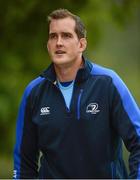 30 September 2013; Leinster's Devin Toner arrives for squad training ahead of their Celtic League 2013/14 Round 5 game against Munster on Saturday. Leinster Rugby Squad Training & Press Briefing, Rosemount, UCD, Belfield, Dublin.  Picture credit: Barry Cregg / SPORTSFILE