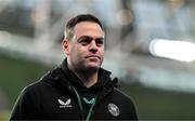 18 January 2025; Bath head coach Johann van Graan before the Investec Champions Cup Pool 2 match between Leinster and Bath at the Aviva Stadium in Dublin. Photo by Brendan Moran/Sportsfile