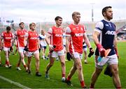 19 January 2025; Michael Fitzsimons of Cuala, 3, in the parade with team-mates before the AIB GAA Football All-Ireland Senior Club Championship final match between Cuala and Errigal Ciarán at Croke Park in Dublin. Photo by Piaras Ó Mídheach/Sportsfile