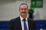 19 January 2025; Basketball Ireland Chief Executive John Feehan during the Basketball Ireland Paudie O'Connor National Cup final match between Killester and FloMAX Liffey Celtics at the National Basketball Arena in Tallaght, Dublin. Photo by Tyler Miller/Sportsfile