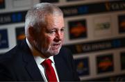 21 January 2025; Wales head coach Warren Gatland during the launch of the Guinness Six Nations Rugby Championship at Spazio Field in Rome, Italy. Photo by Ramsey Cardy/Sportsfile