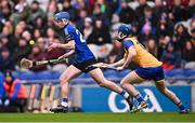 19 January 2025; Cathal McCarthy of Sarsfields in action against Ciarán Stacey of Na Fianna during the AIB GAA Hurling All-Ireland Senior Club Championship final match between Na Fianna and Sarsfields at Croke Park in Dublin. Photo by Piaras Ó Mídheach/Sportsfile
