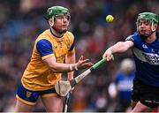 19 January 2025; Conor McHugh of Na Fianna in action against James Sweeney of Sarsfields during the AIB GAA Hurling All-Ireland Senior Club Championship final match between Na Fianna and Sarsfields at Croke Park in Dublin. Photo by Piaras Ó Mídheach/Sportsfile