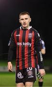 21 January 2025; Ross Tierney of Bohemians leaves the pitch after the Leinster Senior Cup match between UCD and Bohemians at UCD Bowl in Belfield, Dublin. Photo by Thomas Flinkow/Sportsfile