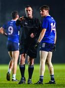 21 January 2025; Keith Evans of MTU Kerry remonstrates with referee Niall Quinn during the Electric Ireland HE GAA Sigerson Cup Round 3 match between MTU Cork and MTU Kerry at MTU Cork in Cork. Photo by Shauna Clinton/Sportsfile