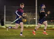 23 January 2025; DCU Dóchas Éireann players make their way onto the pitch before the Electric Ireland Higher Education GAA Fitzgibbon Cup round two match between Dublin City University DÉ and Maynooth University at the Dublin City University Sportsgrounds in Dublin. Photo by Thomas Flinkow/Sportsfile