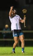 23 January 2025; Cillian Hackett of Maynooth University reacts after a missed opportunity during the Electric Ireland Higher Education GAA Fitzgibbon Cup round two match between Dublin City University DÉ and Maynooth University at the Dublin City University Sportsgrounds in Dublin. Photo by Thomas Flinkow/Sportsfile