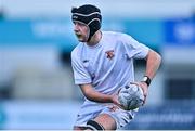 21 January 2025; Matthew McGovern of Presentation College, Bray during the Bank of Ireland Leinster Rugby Boys Schools Fr Godfrey Cup semi-final match between Presentation College Bray and CBC Monkstown at Energia Park in Dublin. Photo by Tyler Miller/Sportsfile