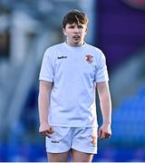 21 January 2025; Daniel Moraghan of Presentation College, Bray during the Bank of Ireland Leinster Rugby Boys Schools Fr Godfrey Cup semi-final match between Presentation College Bray and CBC Monkstown at Energia Park in Dublin. Photo by Tyler Miller/Sportsfile