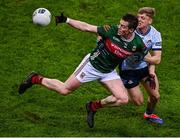 25 January 2025; Stephen Coen of Mayo in action against Cian Murphy of Dublin during the Allianz Football League Division 1 match between Dublin and Mayo at Croke Park. Photo by Stephen McCarthy/Sportsfile